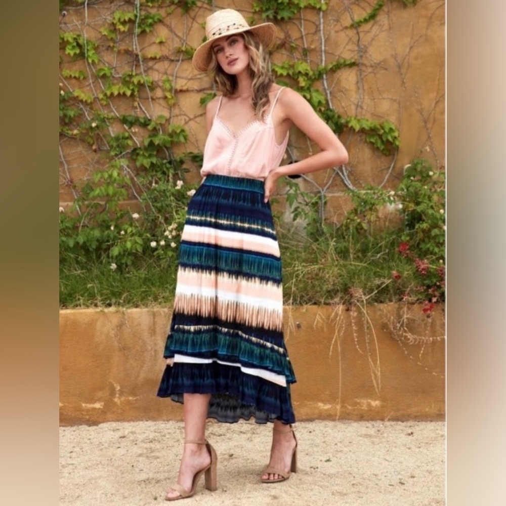 Anthropologie Daniel Rainn Patrizia Ruffled Maxi Skirt